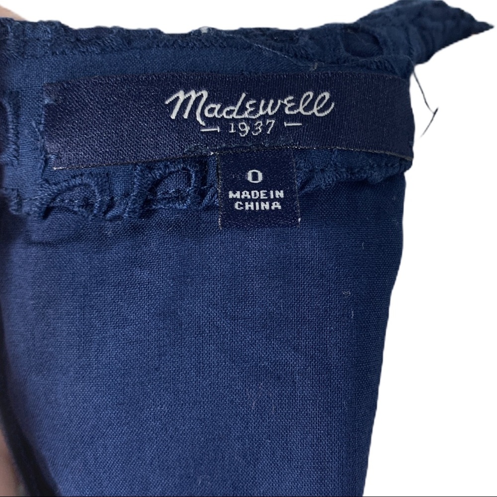 Madewell Navy Eyelet Sunshade A-Line Dress - Picture 10 of 12